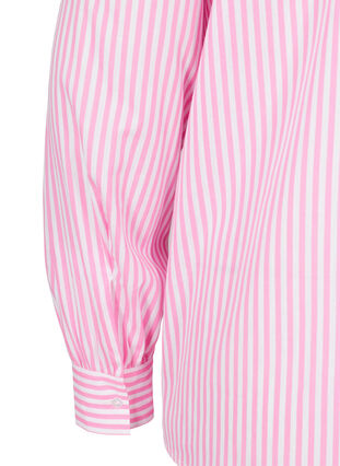 Striped cotton shirt, White/ Pink Stripe, Packshot image number 3