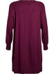 Short knitted dress with raglan sleeves and a centre seam, Dark Bordeaux, Packshot image number 1