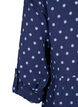 Short cotton muslin dress with polka dots, Blue, Packshot image number 3