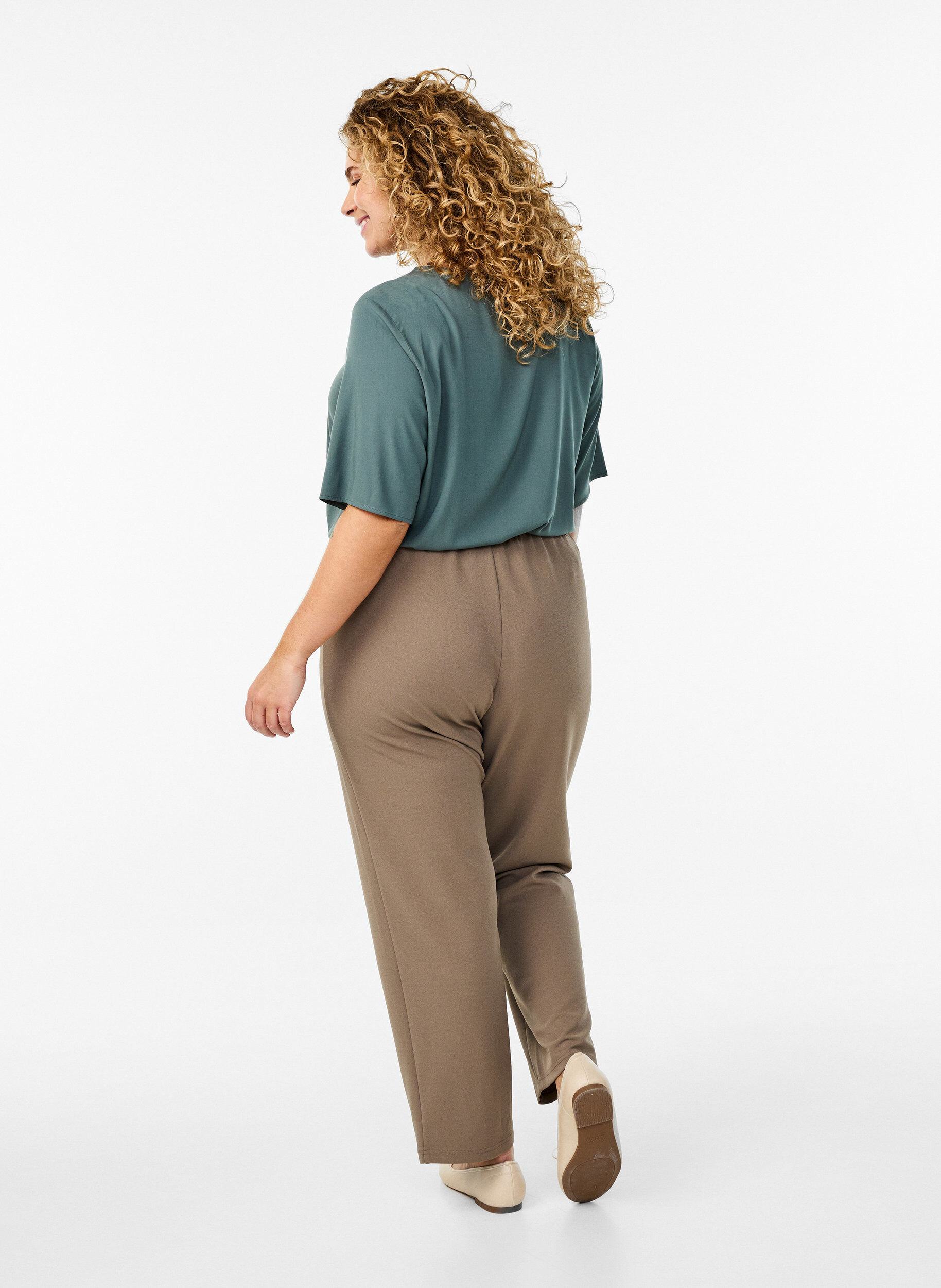 ZizzifashionStraight fit trousers, Beige, Model image number 1