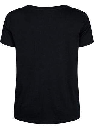 Sports t-shirt with print, Black w. Graphics, Packshot image number 1