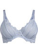 Full-coverage bra with lace and string details, Light Blue, Packshot image number 0