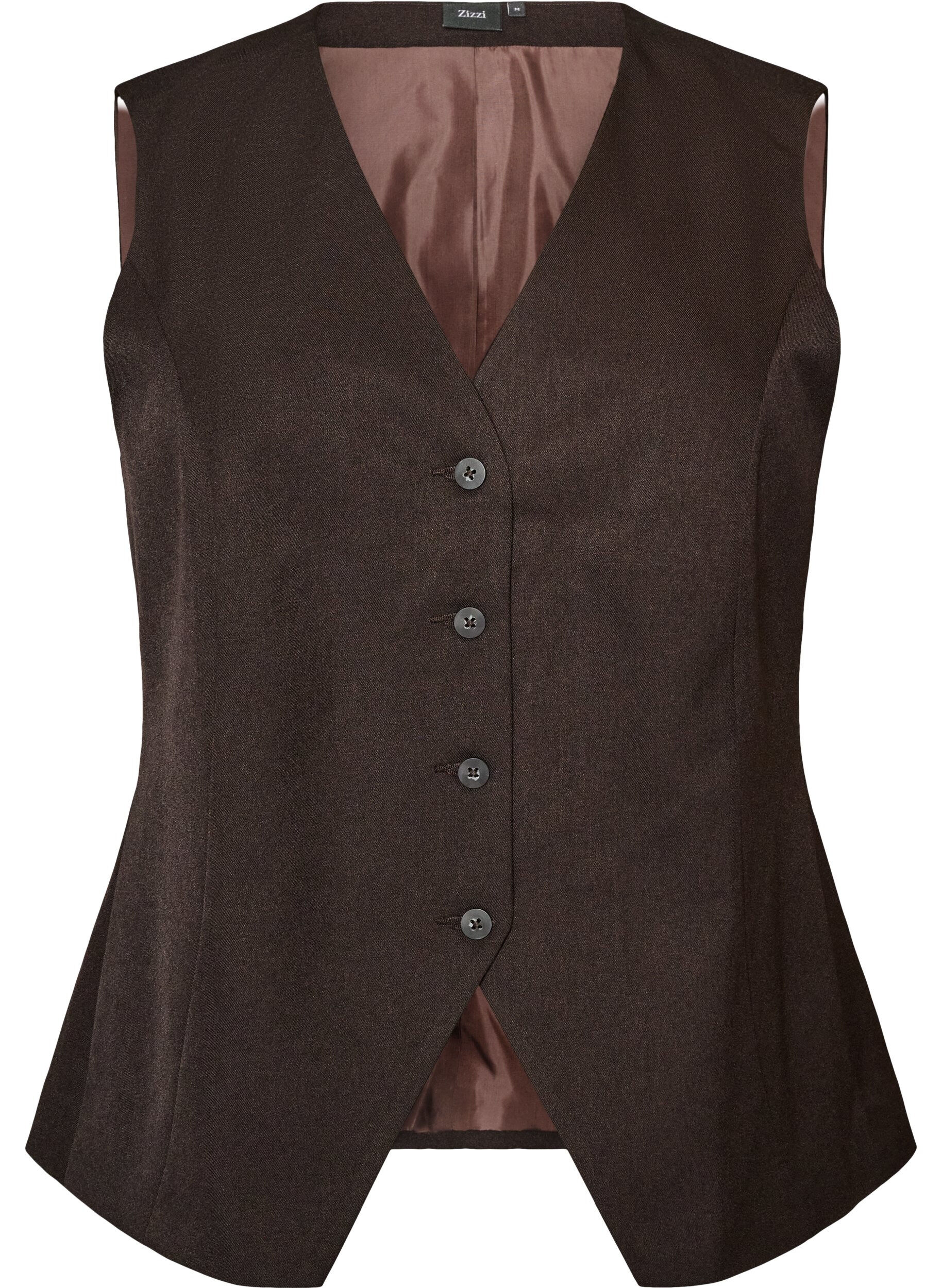 ZizzifashionWaistcoat with button closure, Brown, Packshot image number 0