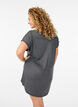 Short sleeve nightgown with text print, Black, Model image number 2