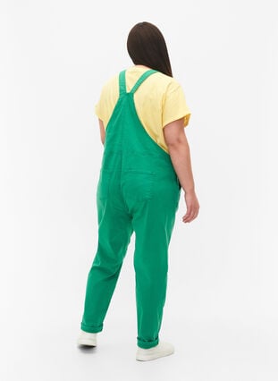 Coloured denim overalls, Holly Green, Model image number 1