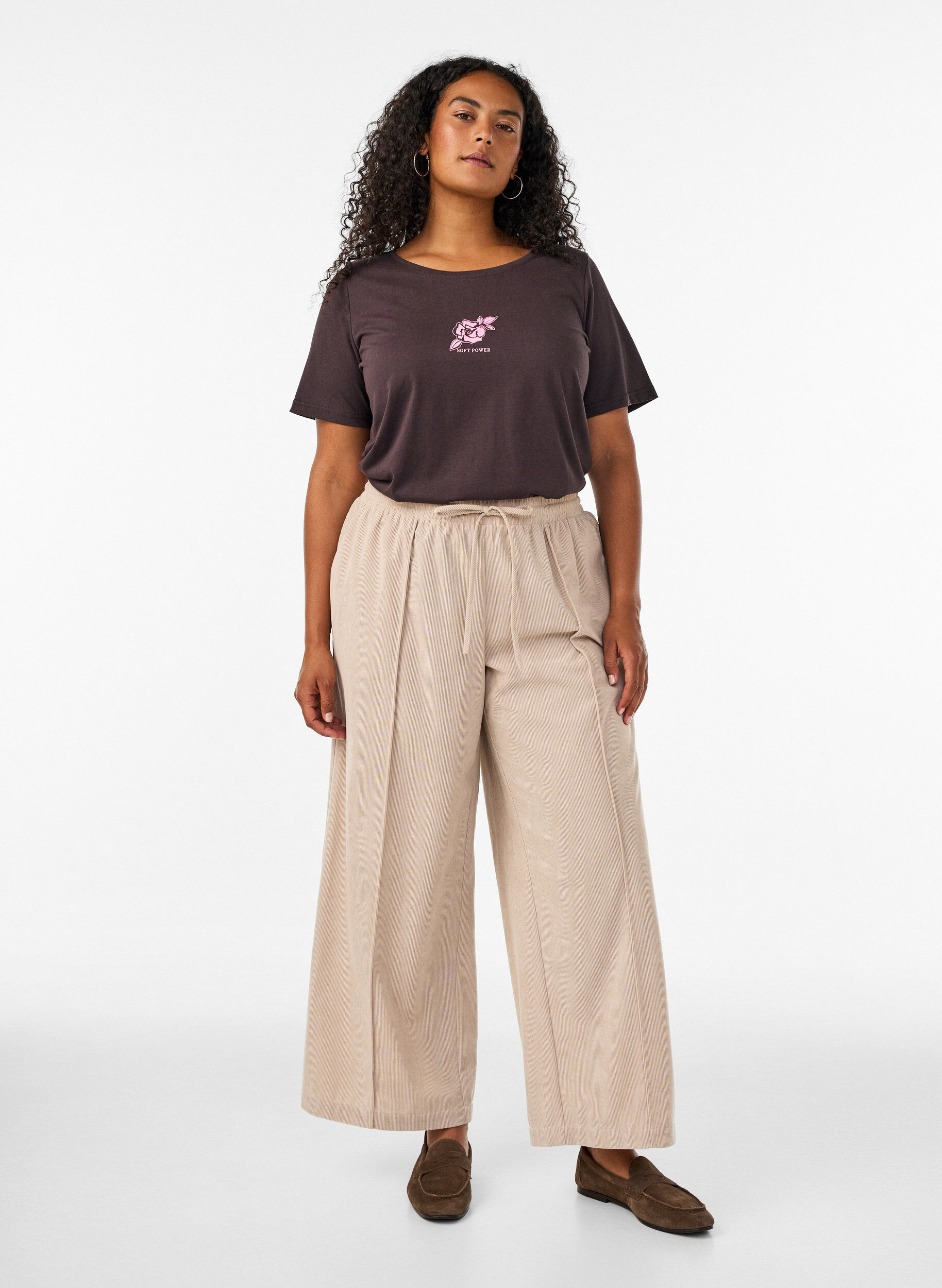 ZizzifashionT-shirt with motif, Brown, Model image number 1