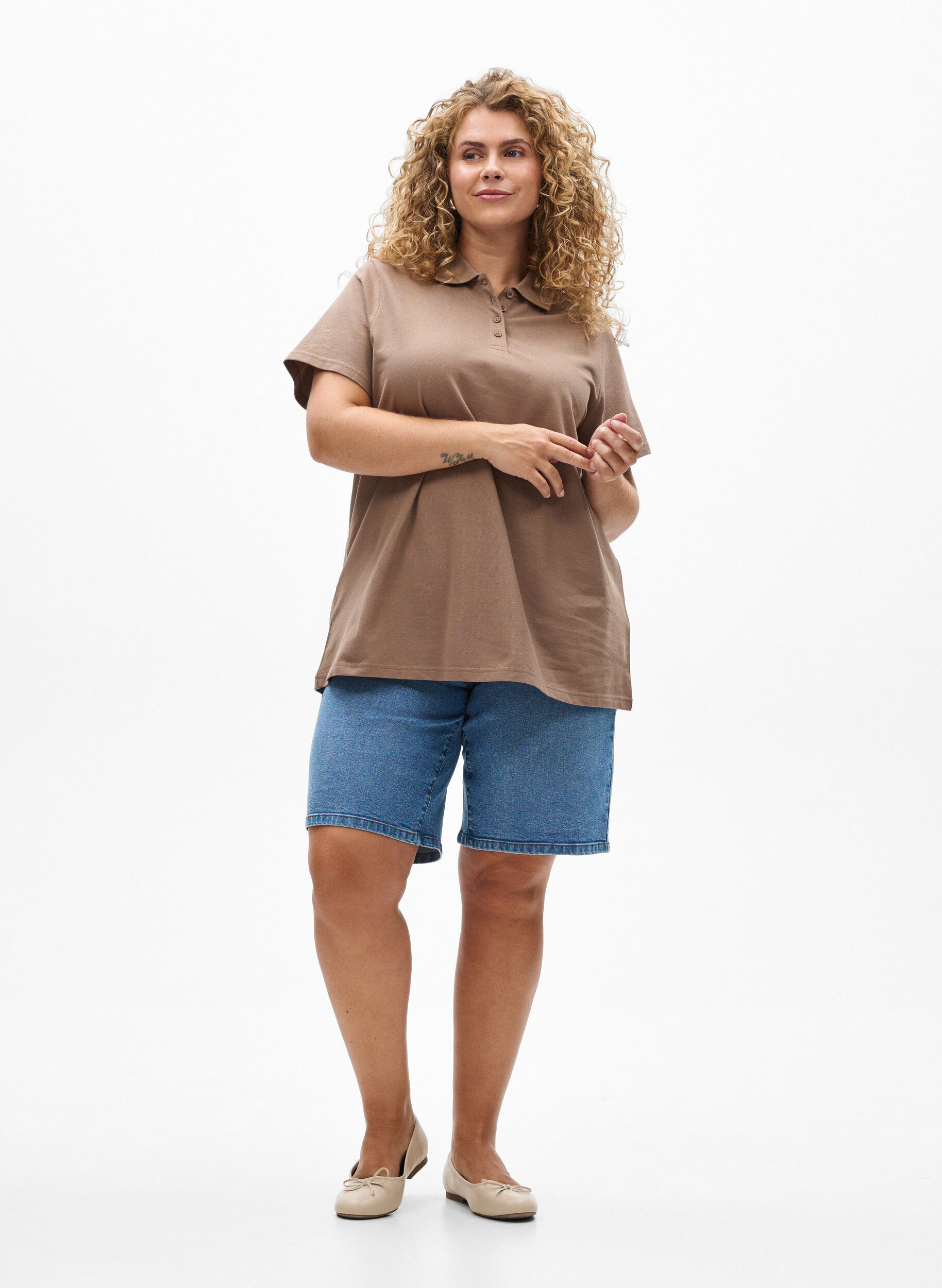 Zizzifashion FLASH - Polo shirt with short sleeves, Brown, Model image number 1