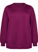Long-sleeved jersey blouse with a round neck, Purple, Packshot image number 0