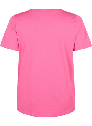 Cotton t-shirt with print, Shocking Pink SUN, Packshot image number 1