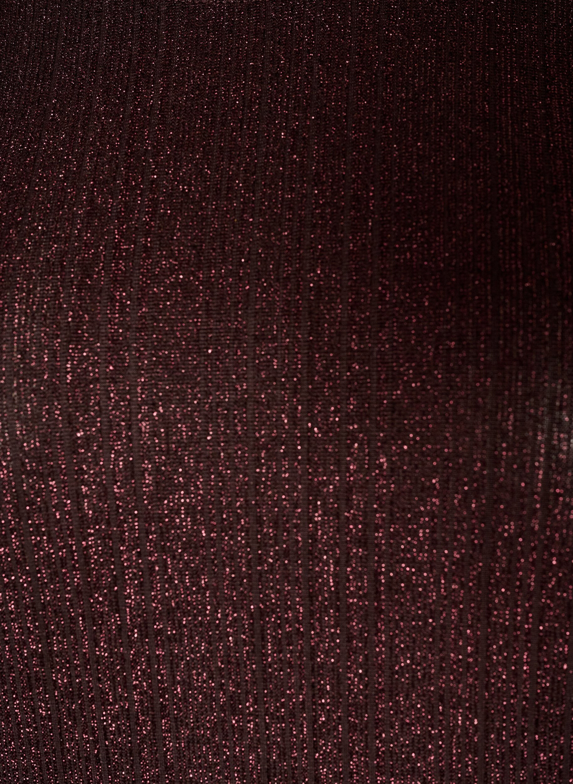ZizzifashionBlouse with vertical texture and glitter thread, Brown, Packshot image number 2