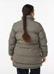Mid-length puffer jacket with adjustable waist, Dark Grey, Model image number 2