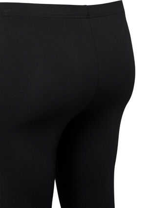 2-pair 3/4 leggings with lace trim, Black / Black, Packshot image number 2