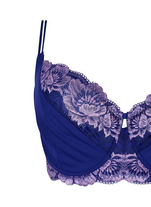 Full cover bra with underwire and lace, Clematis Blue ASS, Packshot image number 2