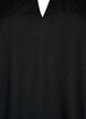 Short-sleeved viscose blouse with v-neck, Black, Packshot image number 2