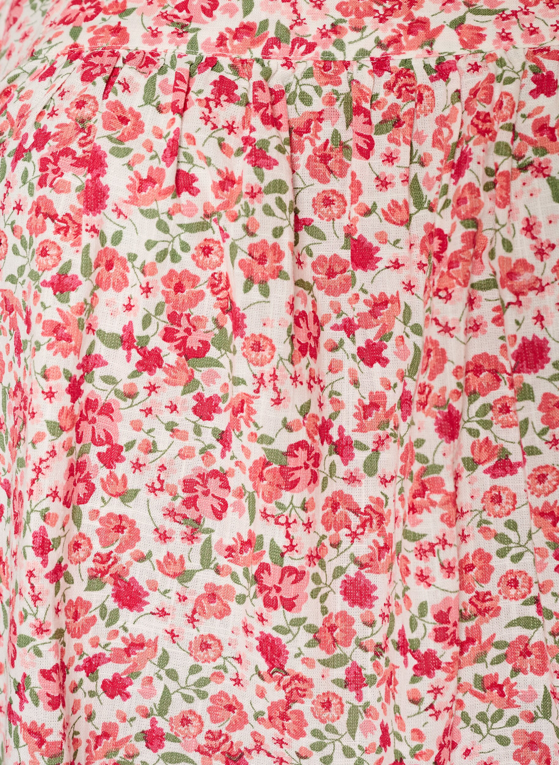 ZizzifashionCotton blouse with a square neckline, Red, Packshot image number 2