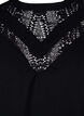 Blouse with lace detail, Black, Packshot image number 2