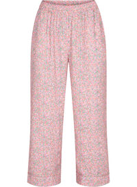Cotton pyjama bottoms with floral print