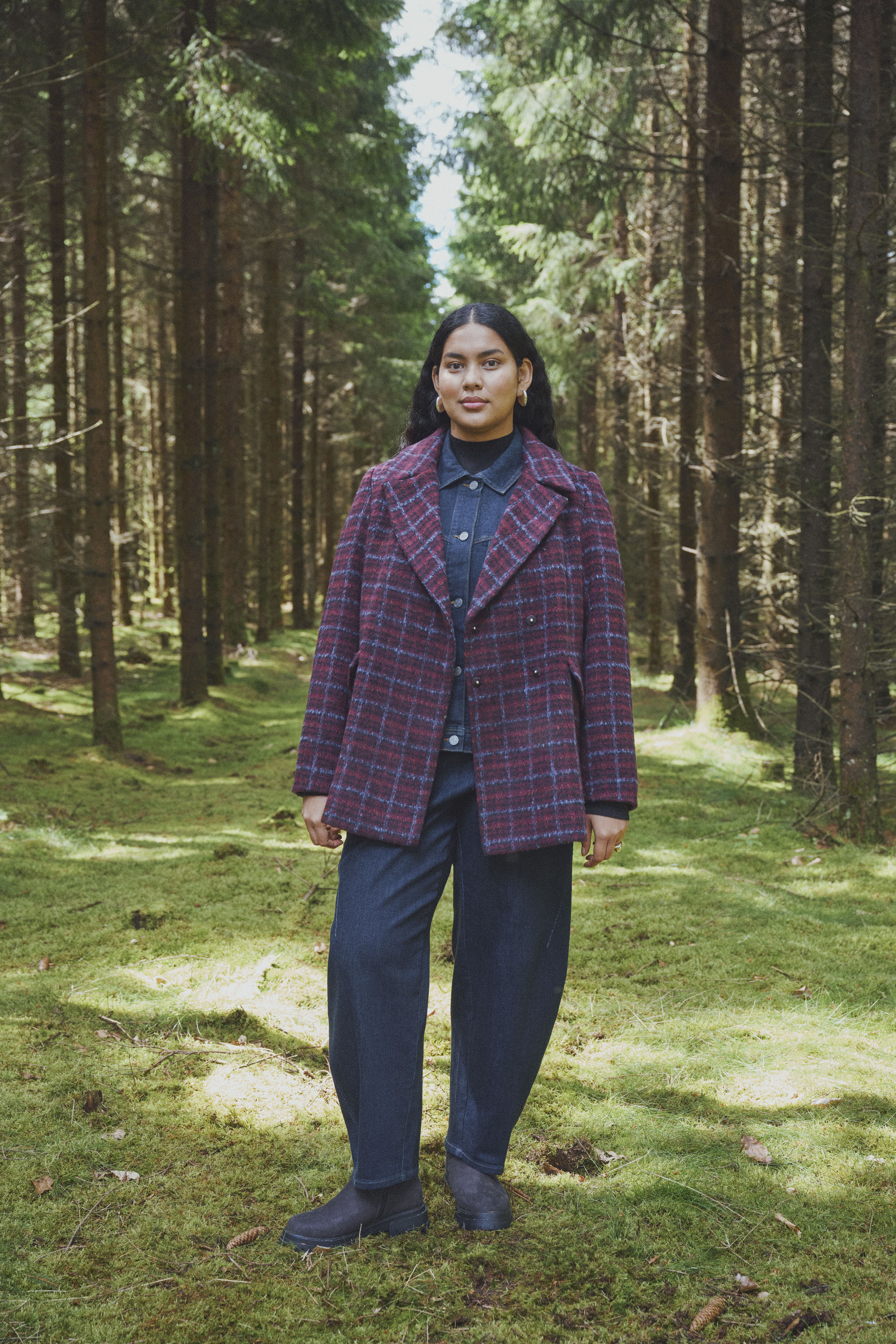 ZizzifashionForest elegance in checks, , Model