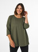 Sports top with 3/4 sleeves, Green, Model image number 0