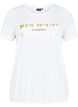 Cotton t-shirt with foil print, B. White w. Believe, Packshot image number 0