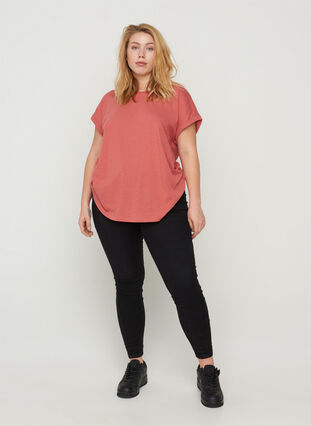 Cotton mix t-shirt, Faded Rose Mel., Model image number 2