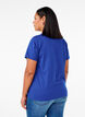 Basic cotton T-shirt with round neck, Blue, Model image number 2
