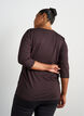 Sports top with 3/4 sleeves, Brown, Model image number 2