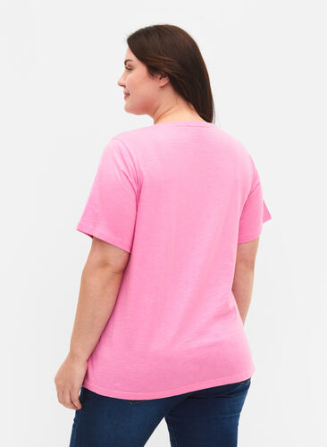 Basics cotton t-shirt 2-pack, Rosebloom/Navy B, Model image number 1
