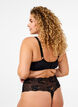 Bra with lace and padding, Black, Model image number 2