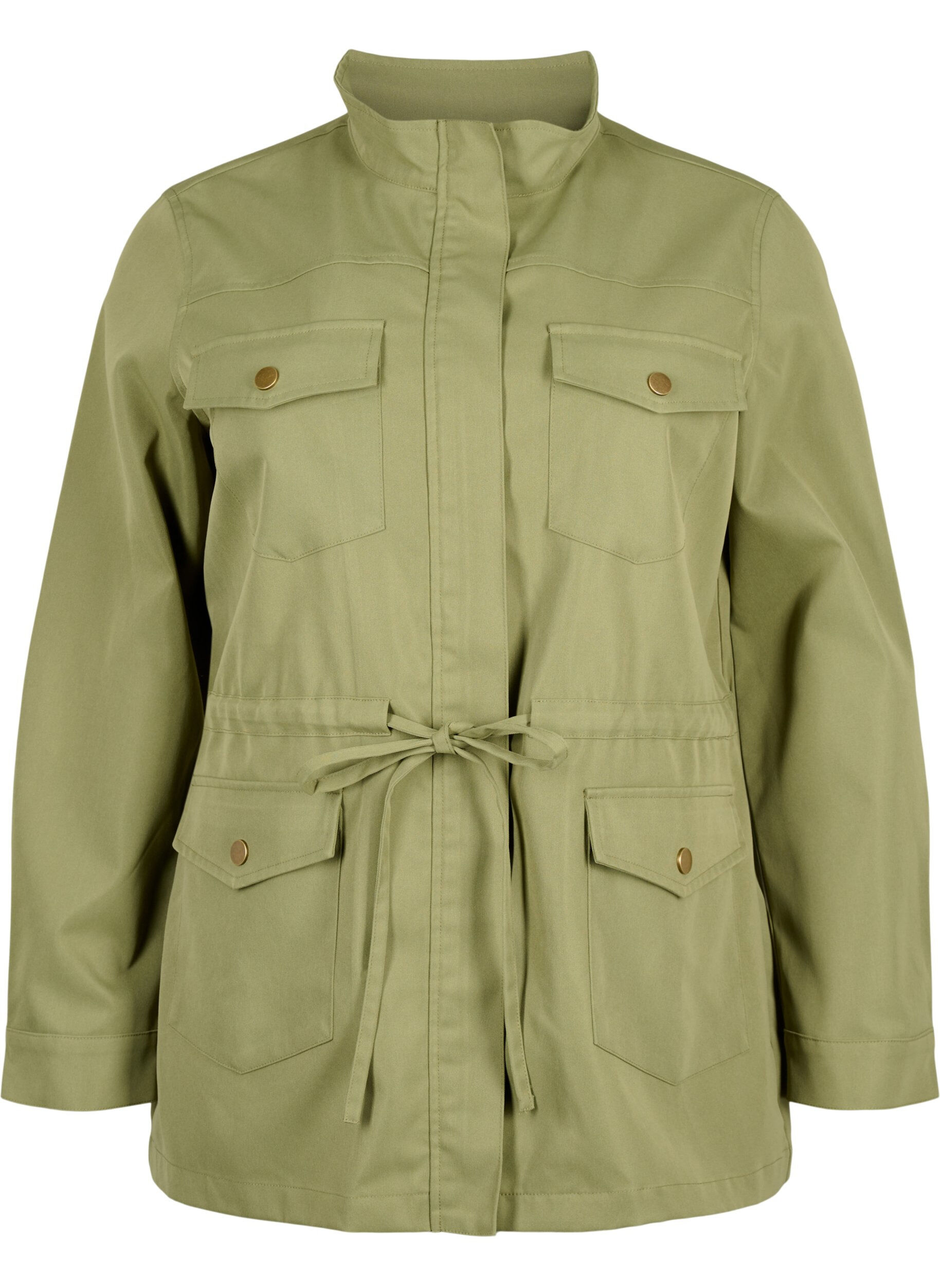 ZizzifashionArmy jacket with drawstring waist, Aloe, Packshot image number 0