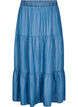 Denim maxi skirt with ruffles, Blue Denim, Packshot image number 0