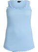 Top with lace trim, Light Blue, Packshot image number 0