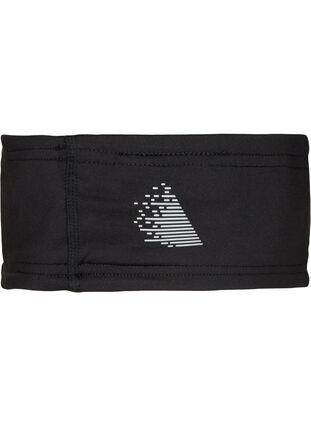 Sports sweatband with fleece, Black, Packshot image number 1