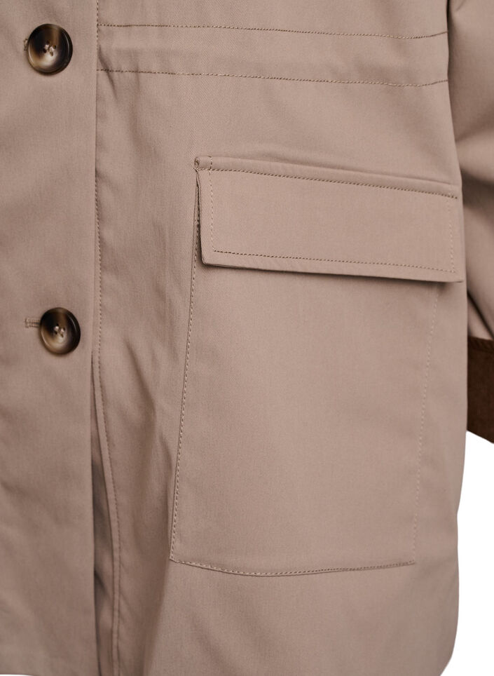 Spring jacket with contrasting corduroy details, Desert Taupe, Packshot image number 3
