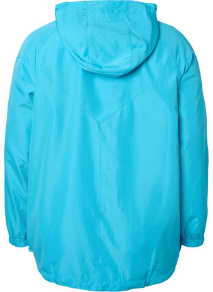 Short jacket with hood and adjustable bottom, River Blue, Packshot image number 1