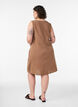 Sleeveless cotton muslin dress with tie string, Brown, Model image number 1