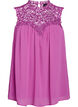 Sleeveless party top with crochet, Purple, Packshot image number 0