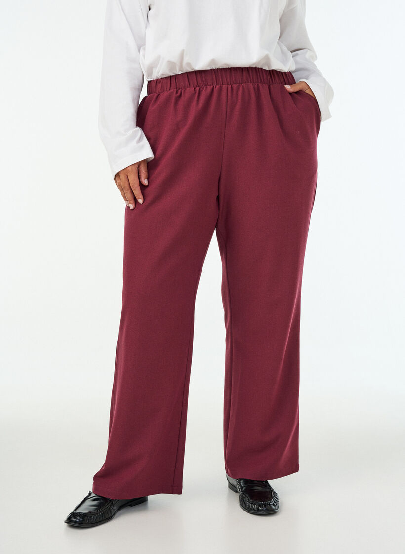 Loose trousers with pockets, Red, Model image number 2