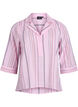 Blouse with collar and 3/4 sleeves, Rose, Packshot image number 0