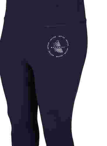 Solid-coloured gym leggings, Night Sky, Packshot image number 2