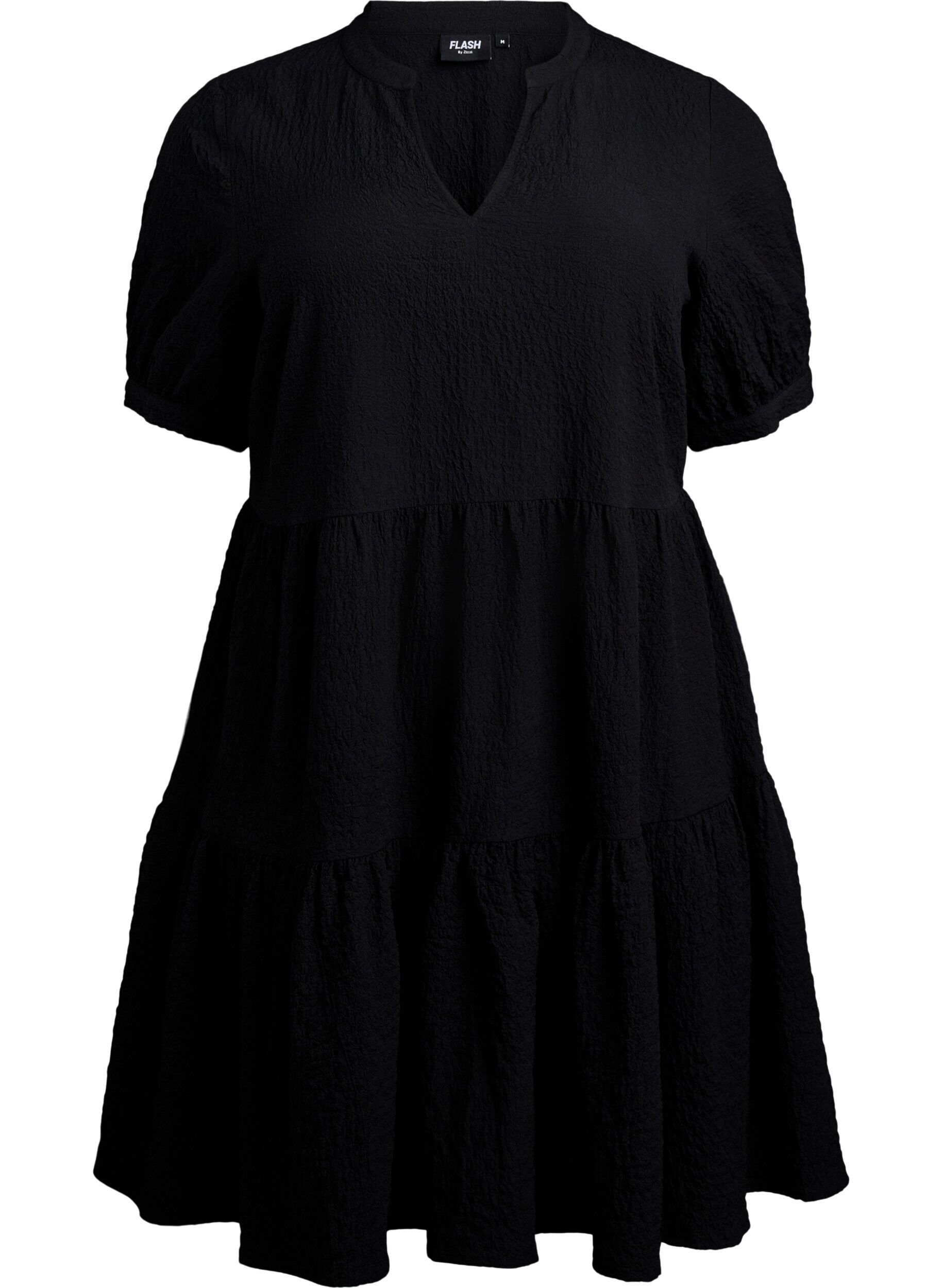 ZizzifashionShort A-line dress, Black, Packshot image number 0