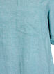 Linen and viscose tunic with A-shape, Blue, Packshot image number 2