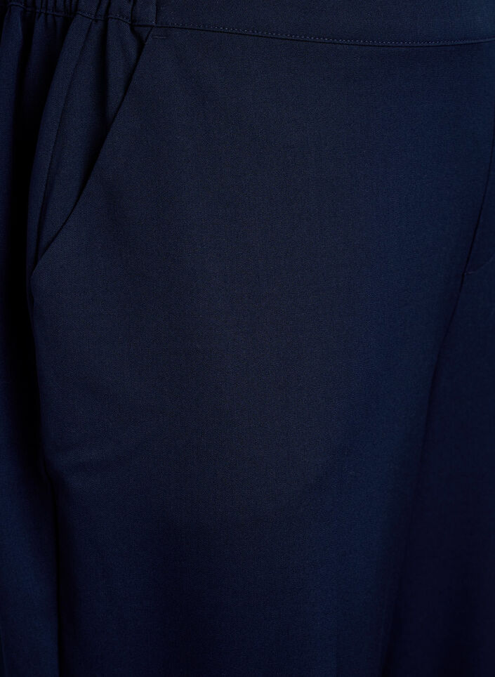 Loose trousers with high waist, Blue, Packshot image number 2