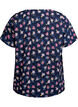 Short-sleeved blouse with texture, Blue, Packshot image number 1