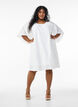 Knee-length party dress with wide sleeves, White, Model image number 1