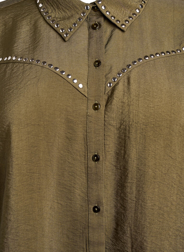 Shirt with studs, Green, Packshot image number 2