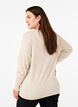 FLASH - Knitted blouse with a round neck, Beige, Model image number 2
