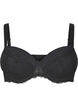 Bra with lace and padding, Black, Packshot image number 0