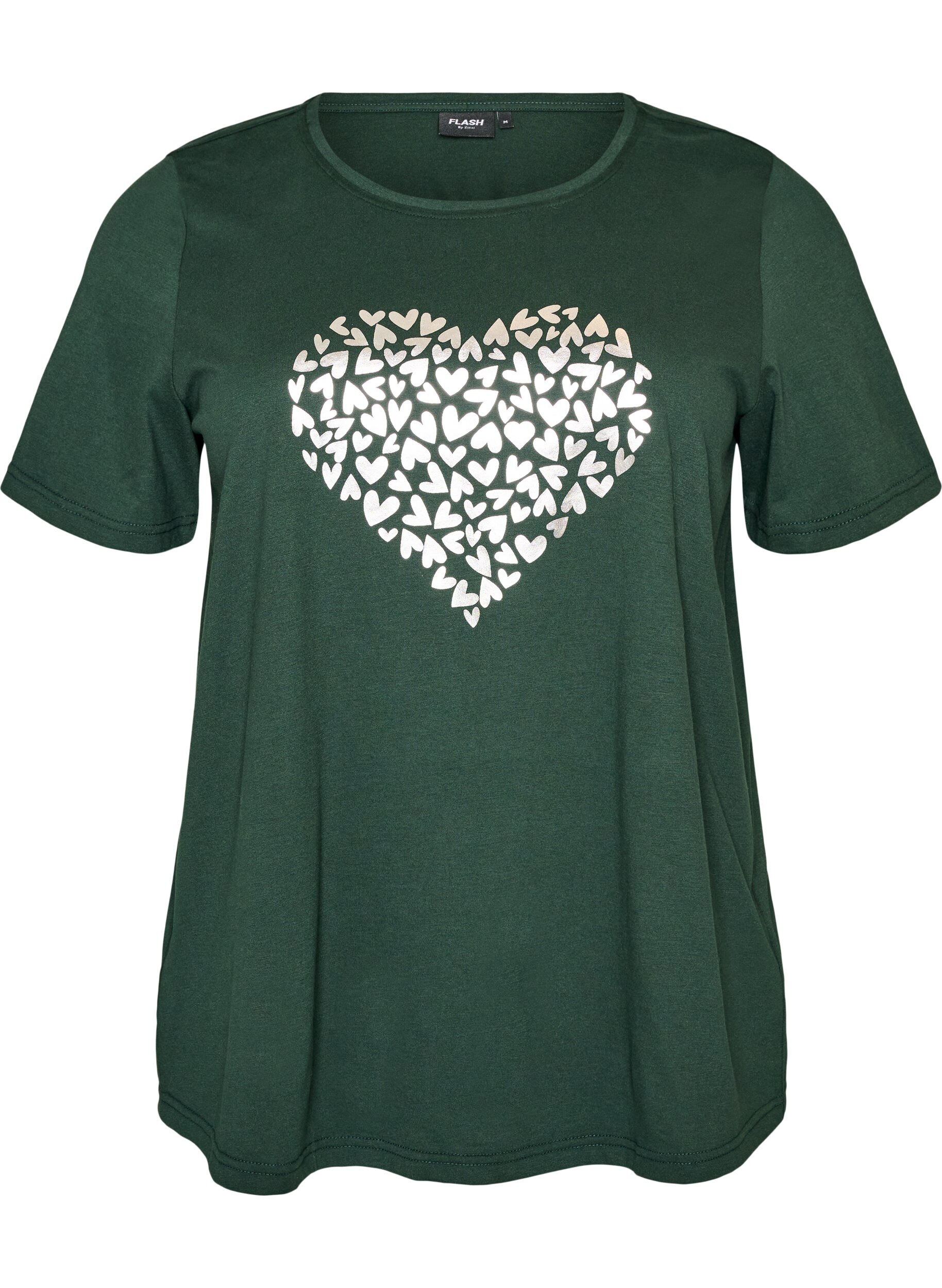 ZizzifashionT-shirt with motif, Green, Packshot image number 0