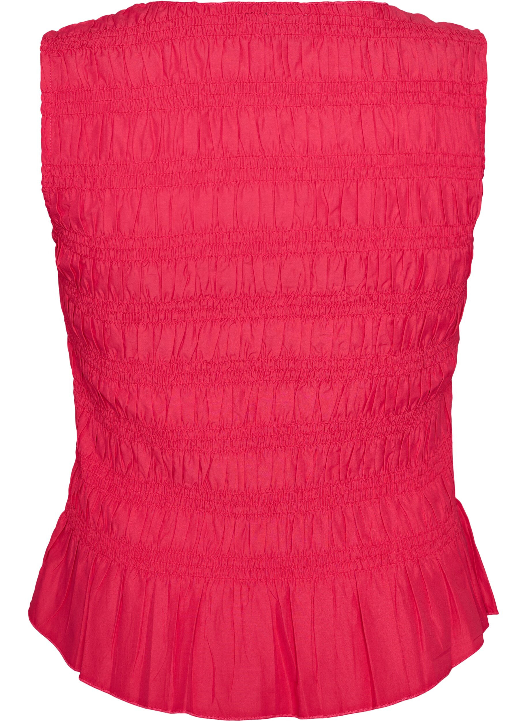 ZizzifashionSmock top with boat neck and peplum hem, Rose, Packshot image number 1
